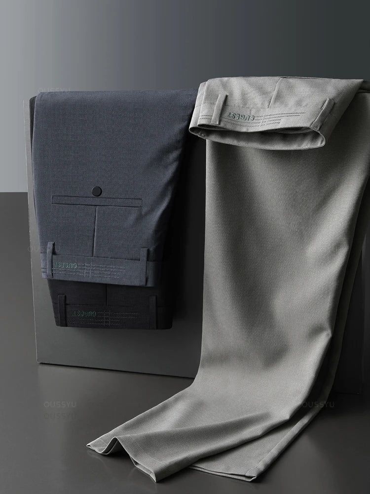 Luxury Smooth Soft Business Suit Formal Pants Men
