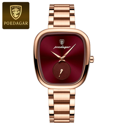 POEDAGAR Luxury Elegant Watch For Woman Waterproof Stainless Steel Quartz Women's Watches Simple High Quality Ladies Wristwatch
