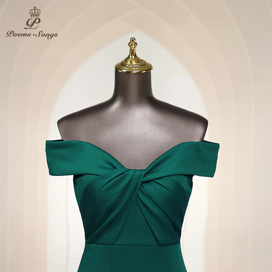 Homecoming Dresses: Evening Dress Long Mermaid Criss Cross Off Shoulder Sleeveless