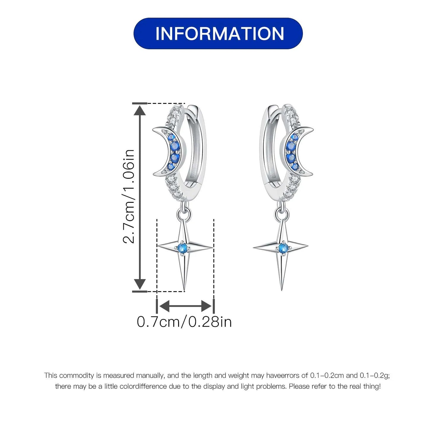 PANPOKI 925 Sterling Silver Multi Layer Starry Tassel Drop Earrings Women Earrings Charm Trend Versatile Party Jewelry Gifts