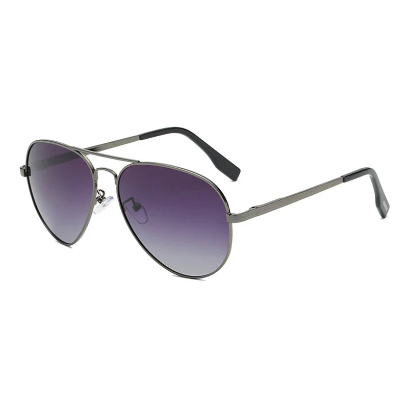 Classic Big Pilot Polarized Sunglasses Men Luxury Metal Black Aviation Sun Glasses Male Fashion Driving Vacation Shades UV400