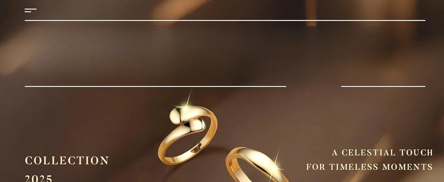 4Pcs Chunky 14K Gold Plated Rings for Women Non Tarnish Statement Rings Set Fashion Stackable Ring Trendy Waterproof Rings Jewel
