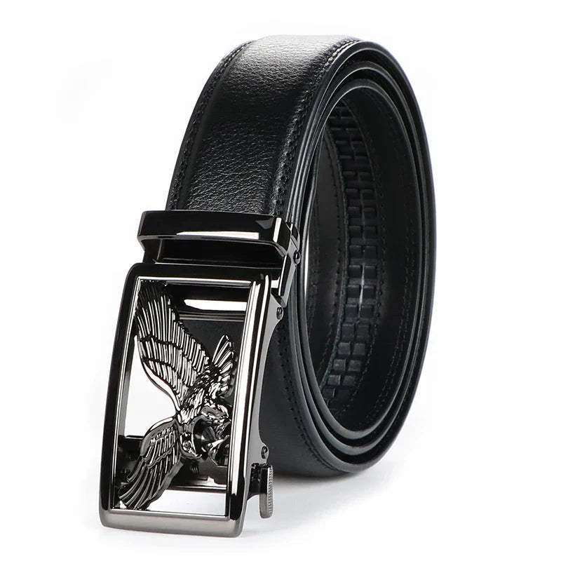 Men's Belt With Alloy Automatic Buckle, Fashion Men's Business Leisure Belt