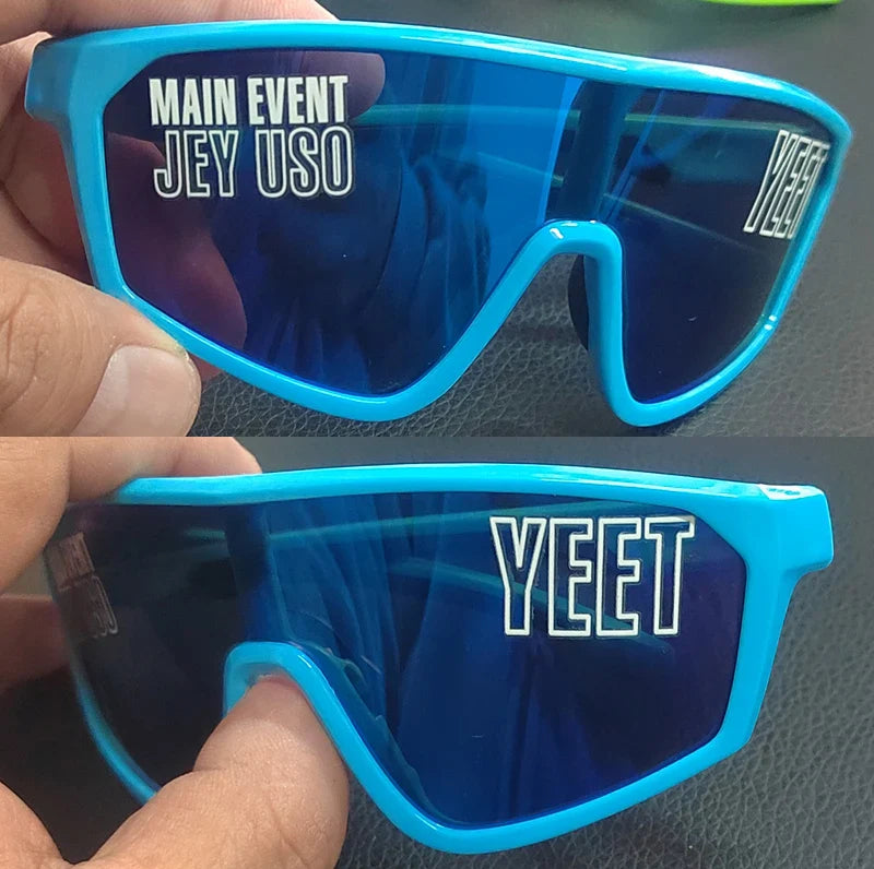 Jey Uso YEET Sunglasses Sports Shades MAIN EVENT Blue Glasses Bloodline USOS RARE colors  Motorcycle glasses