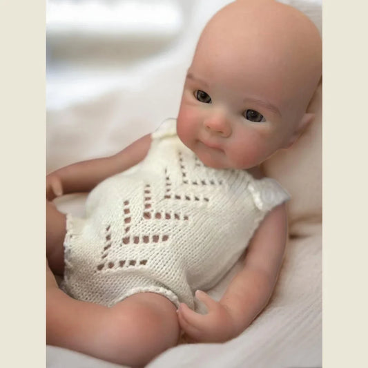 Open Mouth 13Inch Bettie With 2 Sets Clothes Solid Silicone Bebe Reborn Girl Handmade Painted Skin Soft Touch Newborn Girl Dolls