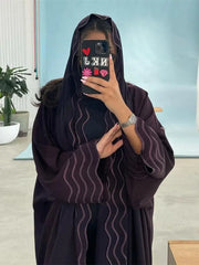 Arab Dubai Arabic Turkey Islam Muslim Kimono Abaya With Hijab Prayer