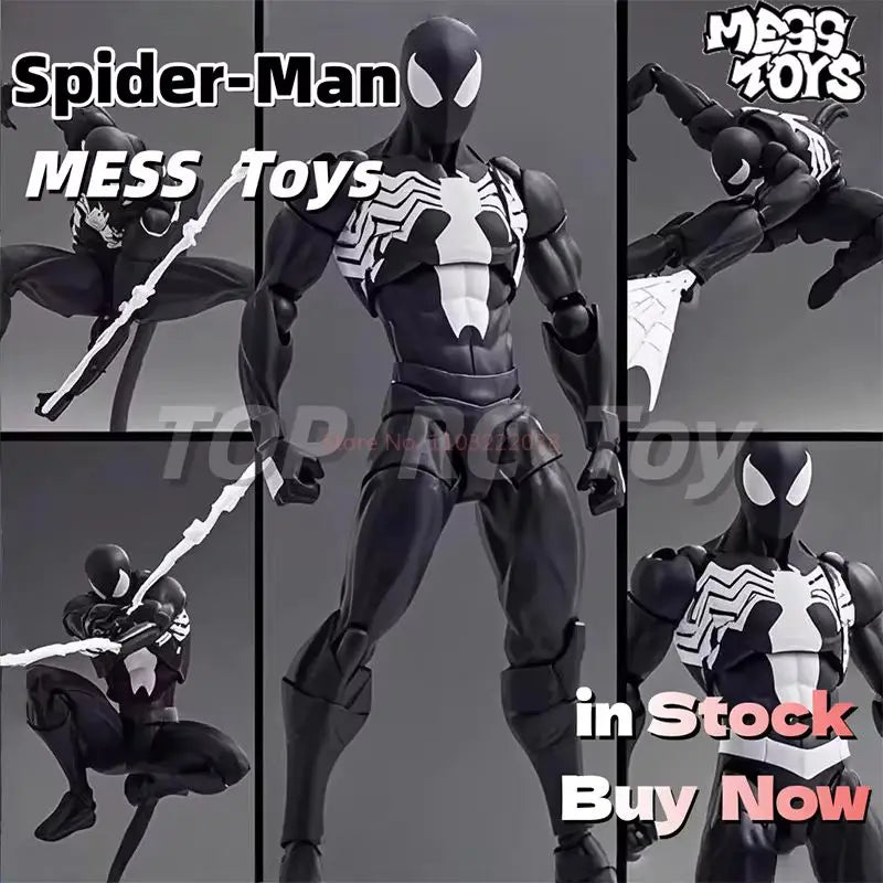 MESS Toys Scarlet Spider Man Action Figure Genuine Anime Handmade Collectible Ornament Toy For Kids And Anime Fans Holiday Gift
