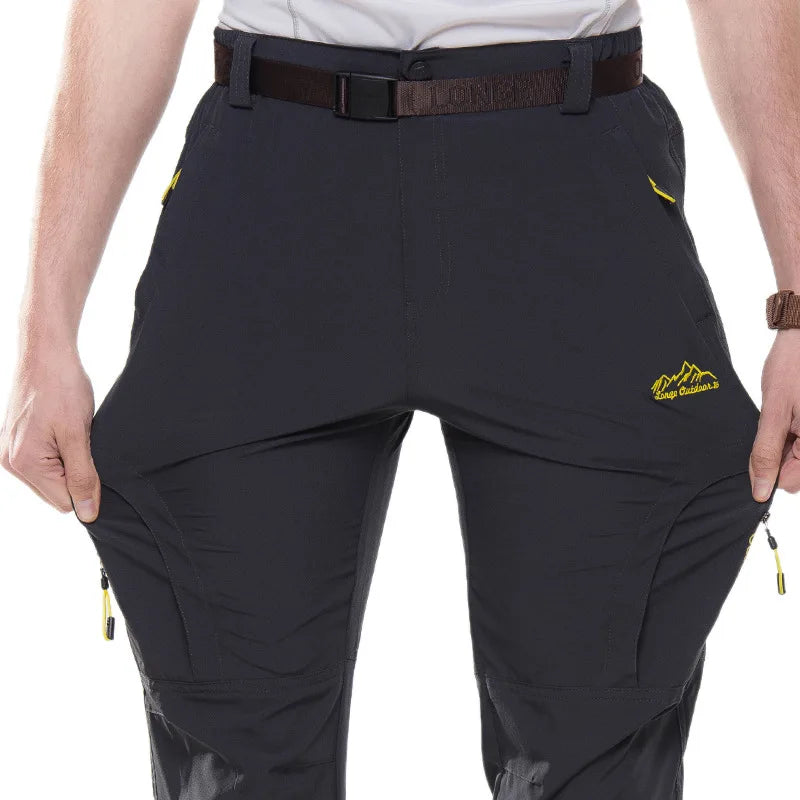 Men's Summer Stretch Hiking Pants Casual Quick Dry Breathable Thin Trousers