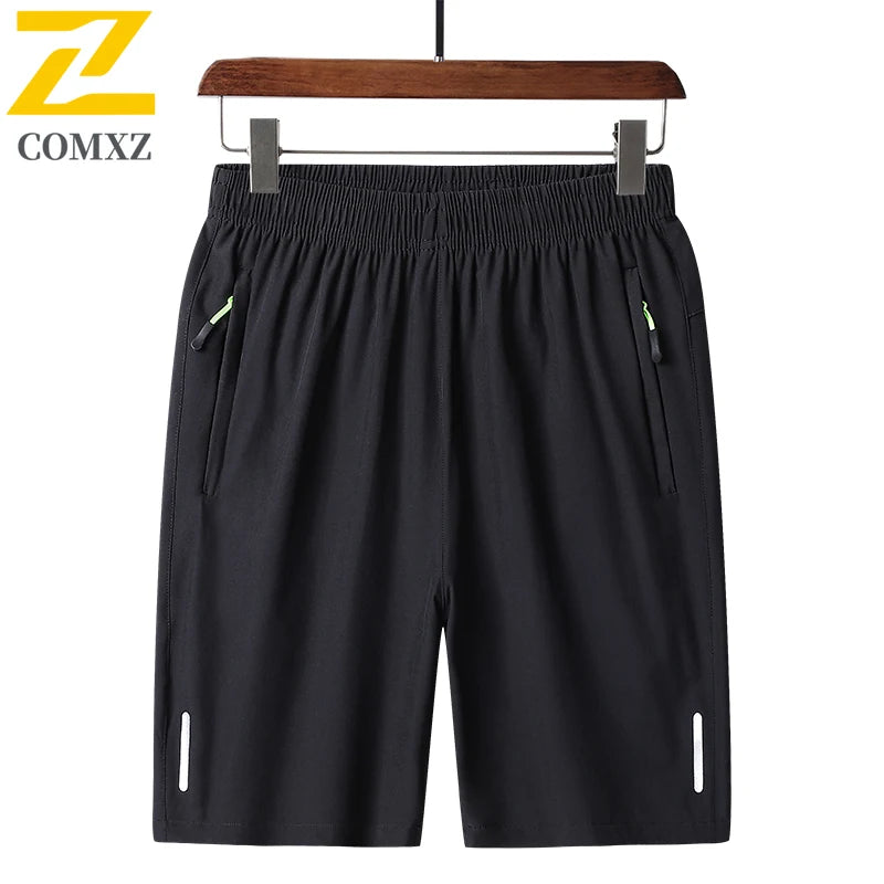 2025 New Trendy Ice Silk Quick-Dry Casual Outdoor Sports Shorts for Men - Large Size 5-Inch Shorts, Breathable & Comfortable