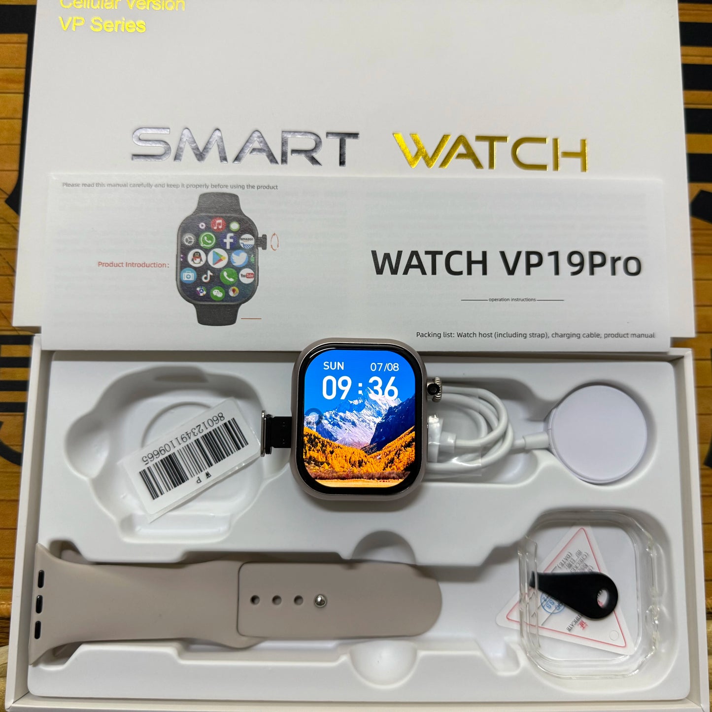 VP19 Pro Android Touch ID 5G Smartwatch 1580Mah Battery Smartwatch With 800W Pull-out Camera Free Download APP WIFI GPS Amoled