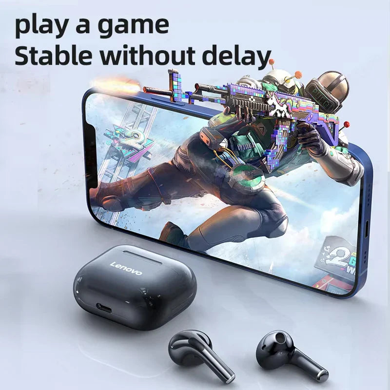 Original LP40 NEW Bluetooth V5.0 Earphones IPX4 Waterproof With Semi-in-ear Design Sport Headphones Low Latency Music Earbuds