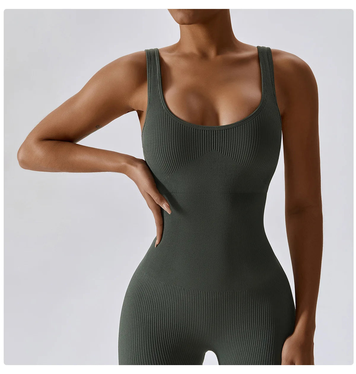 Women's Yoga One Piece Tracksuit Jumpsuit Seamless Sportswear Yoga Suit Gym