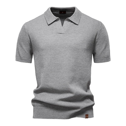 2025 New Summer Premium Solid Color Men's Golf Polo Shirt for Collared Breathable Fabric Social Casual Top Male Polo Shirts