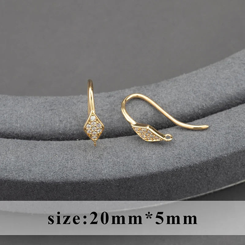 GUFEATHER,20pcs/lot,M800,jewelry accessories,pass REACH,nickel free,18k gold plated,copper,connector,diy earrings,jewelry making
