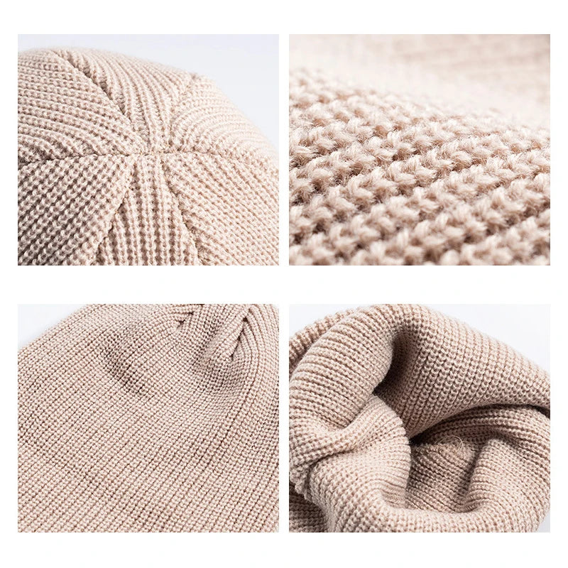 Knitted Hat for Men & Women Caps Wool Fashion Simple Warm Skullies Beanies