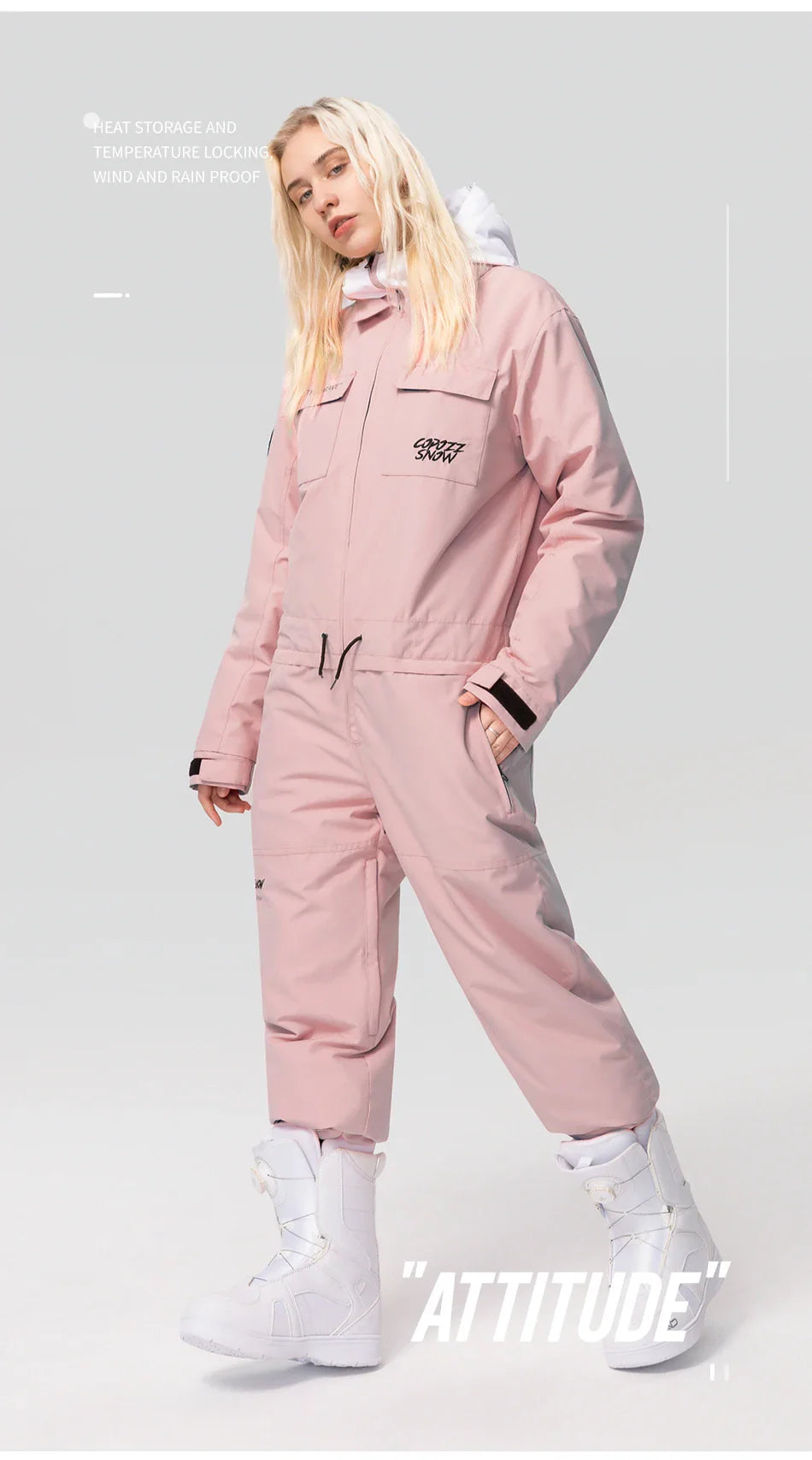 Thick Men Women One-Piece Ski Jumpsuit Outdoor Sports Snowboard Jacket Warm Jump Suit Waterproof Winter Clothes Overalls Hooded