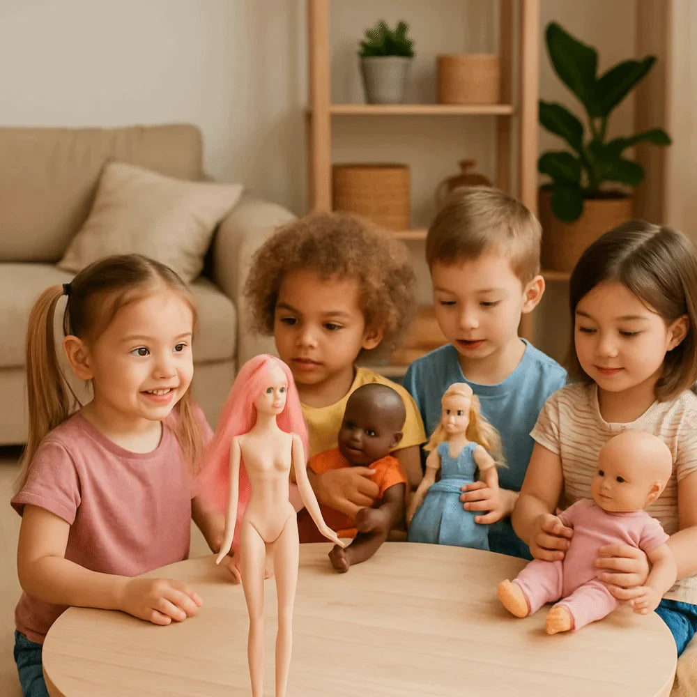 32cm Supermodel Nude Doll 1/6 BJD European Fashion Doll Joints Movable Long Hair White Skin Children Dress Up Play House Toys