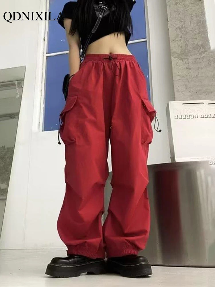 2024 Spring Summer Thin Women Pants Casual Vintage Cargo Pants