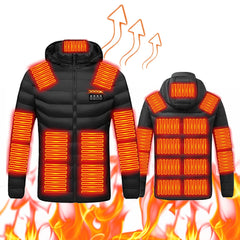 Heated Areas Jackets Unisex Electric USB Heating Clothing Skiing Thermal Clothing