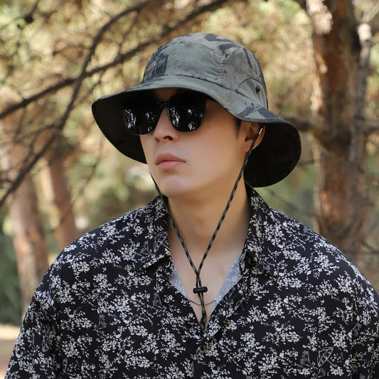 60-65cm Xxl Big Head Hat Men Summer Outdoor Jungle Fisherman Cap Lightweight