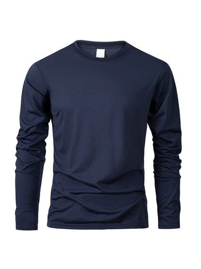 Men's Long Sleeve T Shirts Casual Round Neck Moisture Wicking Tees Male Tops Sports comfortable versatile Men's T-shirts