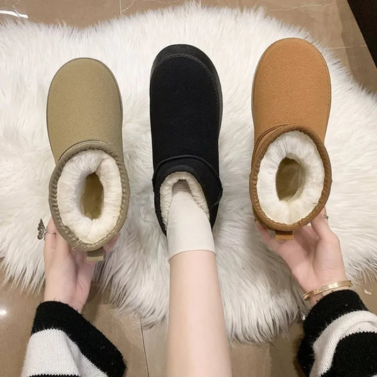 Women's Snow Boots Comfortable Warm Ankle Boots Women Winter Ladies Shoes
