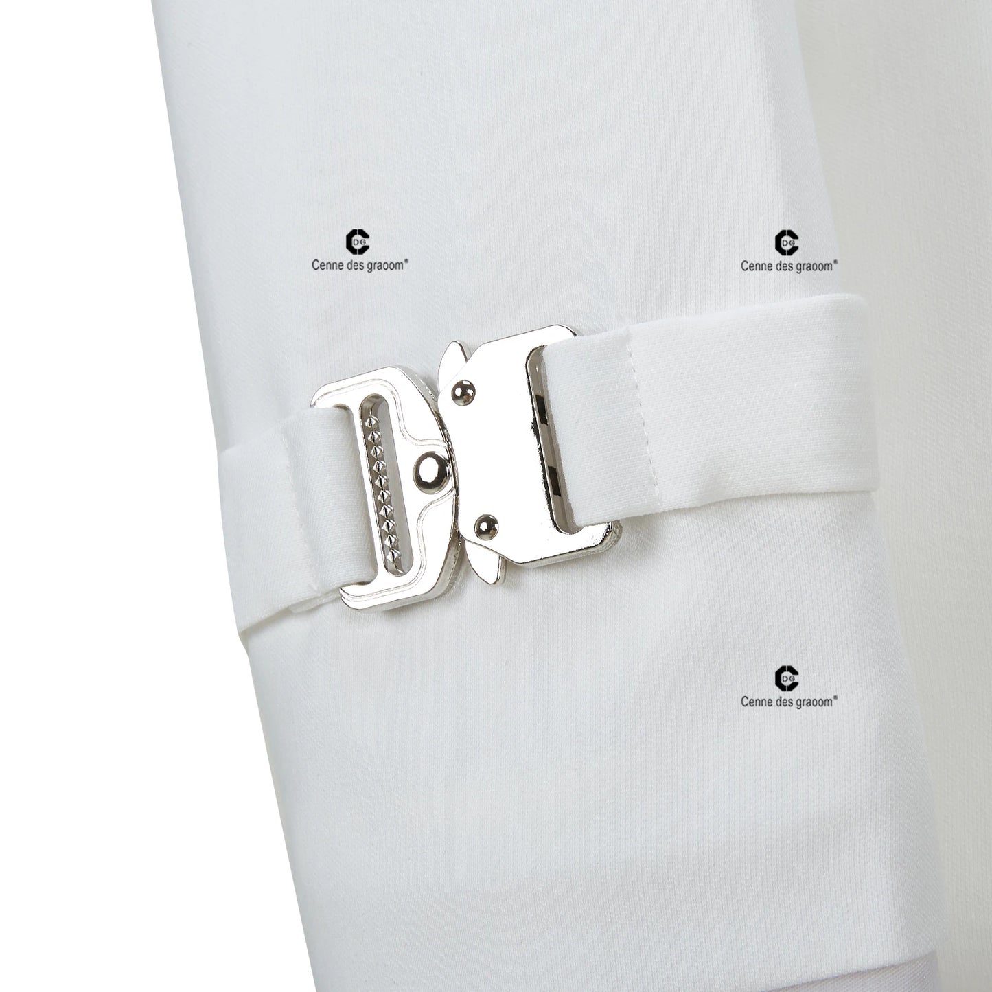 Tuxedo for Mens: White Blazer Jacket Pants Set Suits For Men Metal Side Release