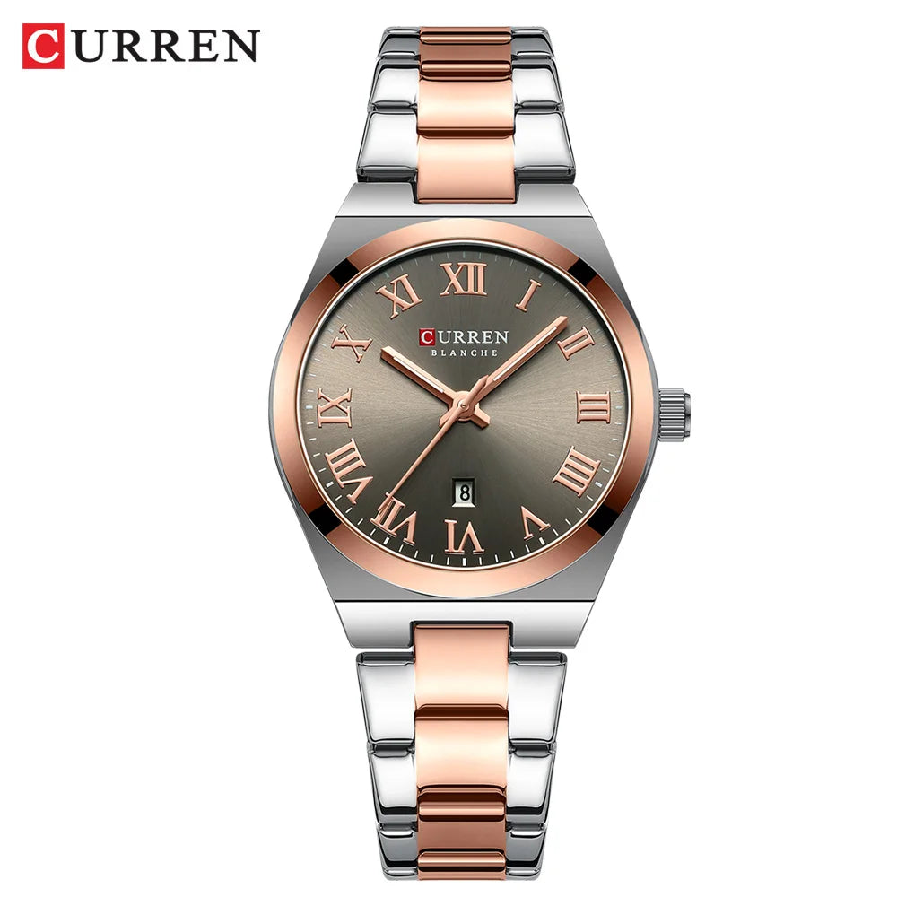 CURREN Women Watches Fashion Gold Stainless Stain Steel Ladies Watch Waterproof Quarzt Wristwatch Romatic Girlfriend Gift