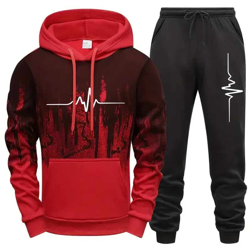 High Quality Men's Tracksuit Casual Jogging Men Versatile Sweatshirts Sweat Pants Fashion Comfort Daily Sports Simple Hoodie Set