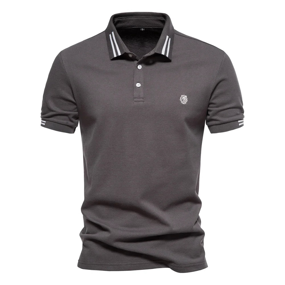 100% Cotton Men's Polo Shirts Casual Solid Color Short Sleeve Polo Shirts for Men New Summer Desinger Clothing Men