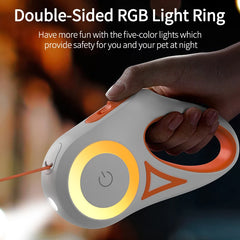 3M Retractable Dog Leash Roulette with LED Light Luminous Pets Leash