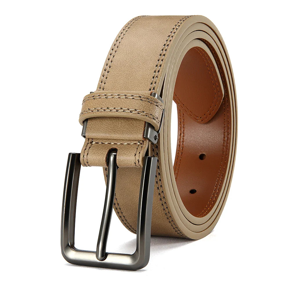 Men's PU Leather Belt Fashion Automatic Buckle Belt for Popular Business High Quality Male Belt Multi Color 105 115 125 135cm