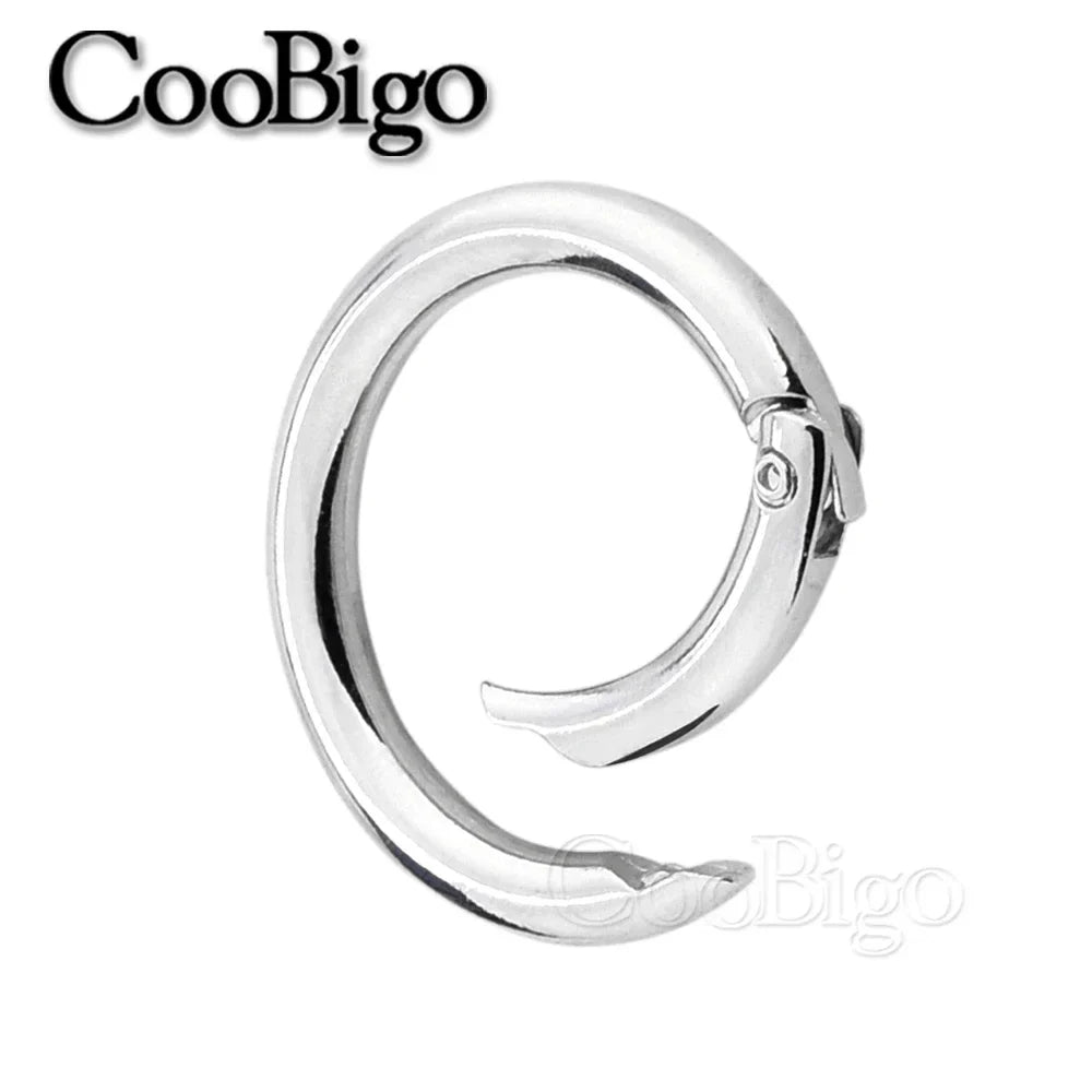 1pcs Metal O Ring Spring Clasp Round Carabiner Keychain Bag Clip Snap Hook Pets Chain Buckles Connector Jewelry DIY Craft Making