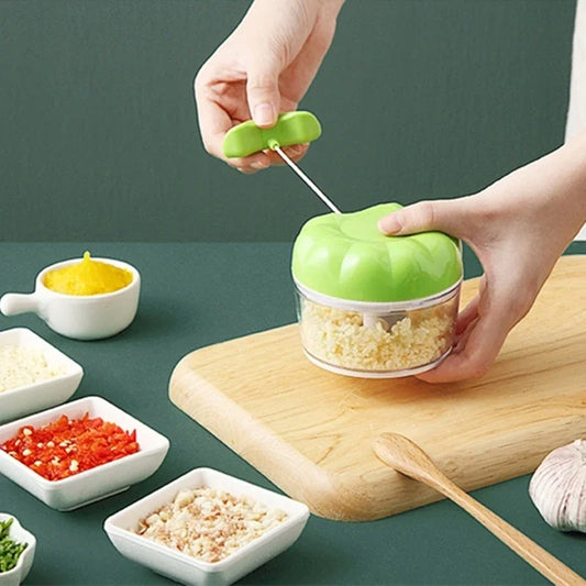 Portable Vegetable and Food Cutter Manual Garlic Puller Fruit Chopper Kitchen