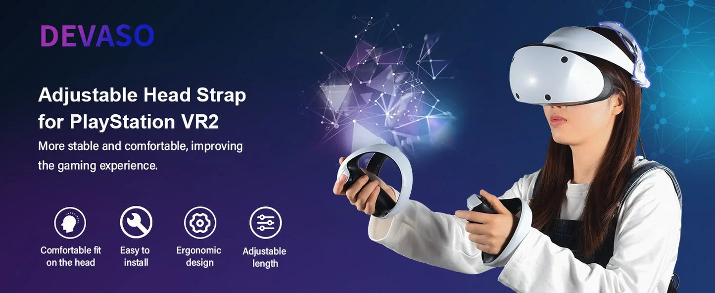 Adjustable Head Strap for SONY PS VR2 VR Glasses Retractable Headset Stand for PlayStation VR2 Expansion Accessories