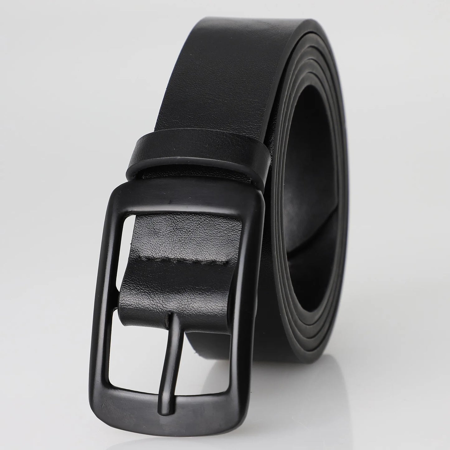 1pcs Men's Belt Classic Fashion PU Leather Belt High End Authentic Fashion Metal Buckle Women Belt Paired with Jeans Belt Unisex
