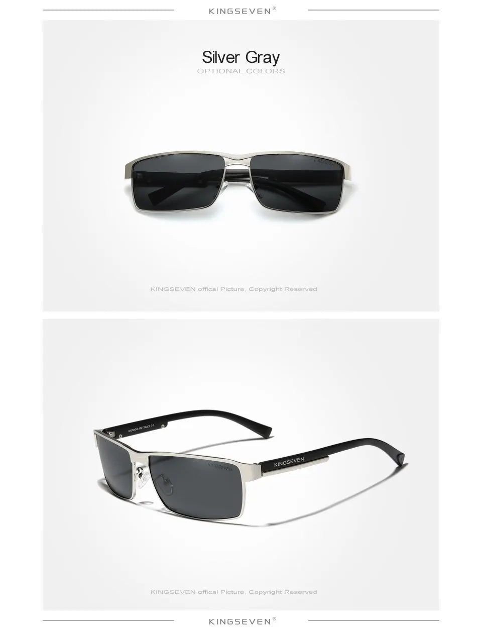 KINGSEVEN Men Polarized Sunglasses Design Women Sun Glasses UV400 Anti-glare Driving Square Eyeglasses
