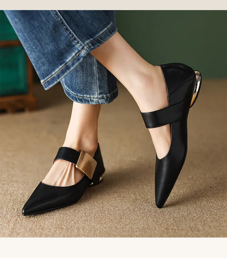 Women Nature Suede High Thick Heels SmallHut New 2023 Spring Black Apricot Square Toe Pumps Elegant Lady Metal Decoration Shoes