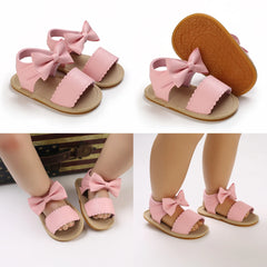 Girls Shoes Summer Cute Bow Sandals First Walker Comfortable Non-Slip