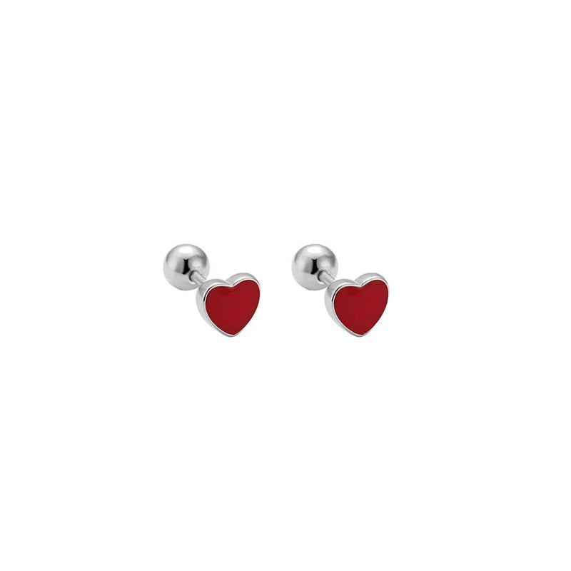 WANTME 925 Sterling Silver Fashion Simple Golden Flower Beads Small Stud Earrings for Women Teen Piercing Jewelry Accessories