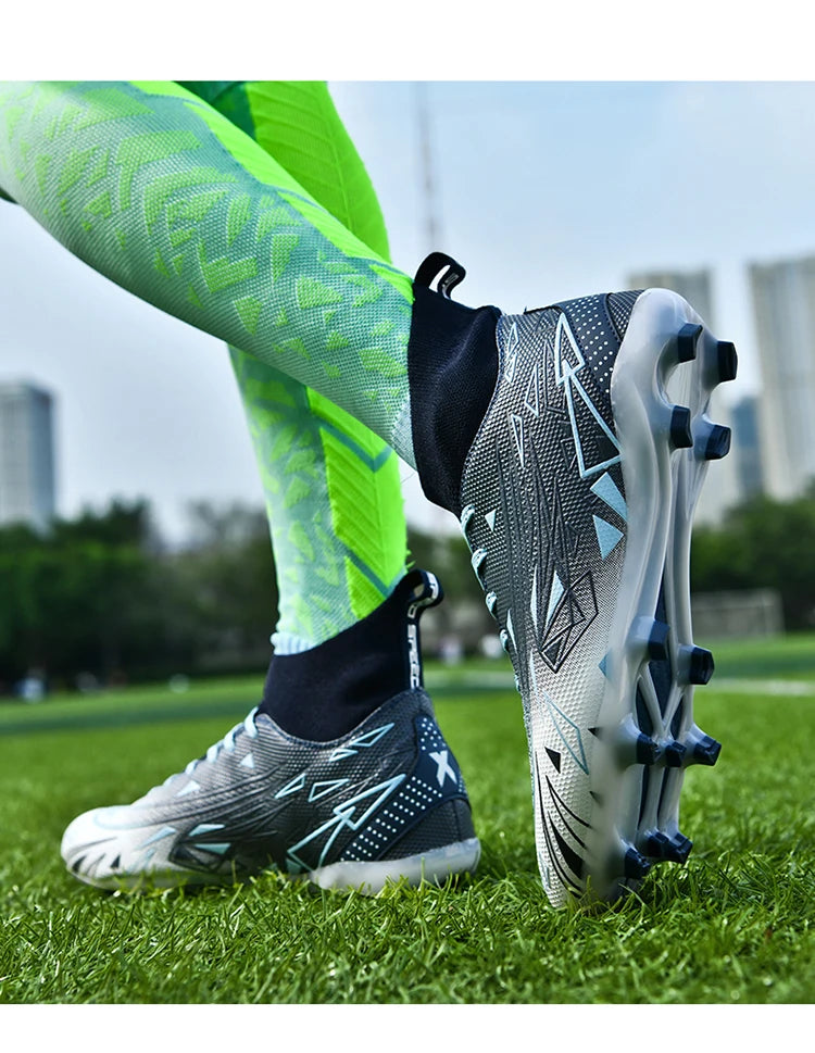 Men Sneakers Soccer Shoes Cleats Breathable Adult Kids TF/FG Football Boots