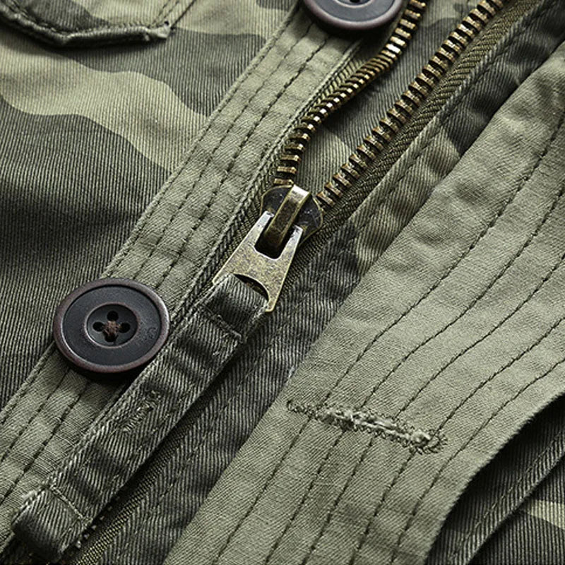 Men's cargo Denim Jackets Casual Cotton Comfortable Multiple pockets Loose Coats