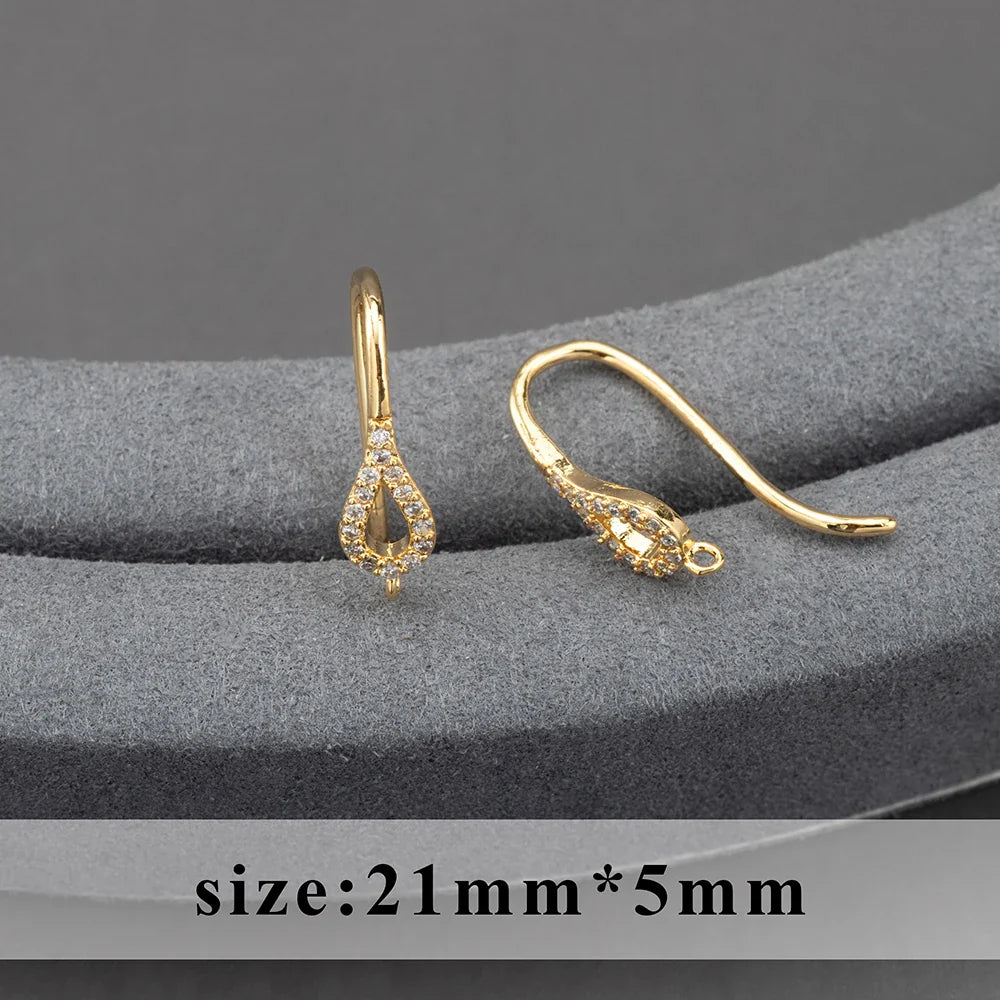 GUFEATHER,20pcs/lot,M800,jewelry accessories,pass REACH,nickel free,18k gold plated,copper,connector,diy earrings,jewelry making