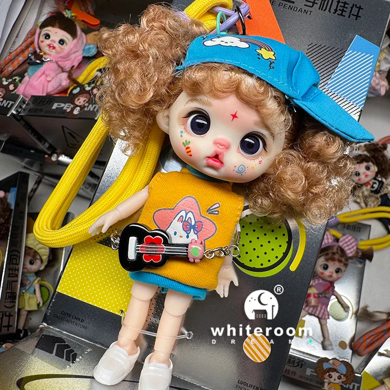 Mini Doll Dolls for girls Labbu doll pocket blyth Boy girl Doll Barbi cry Baby Rainbow Ball jointed doll Mobile phone Decoration