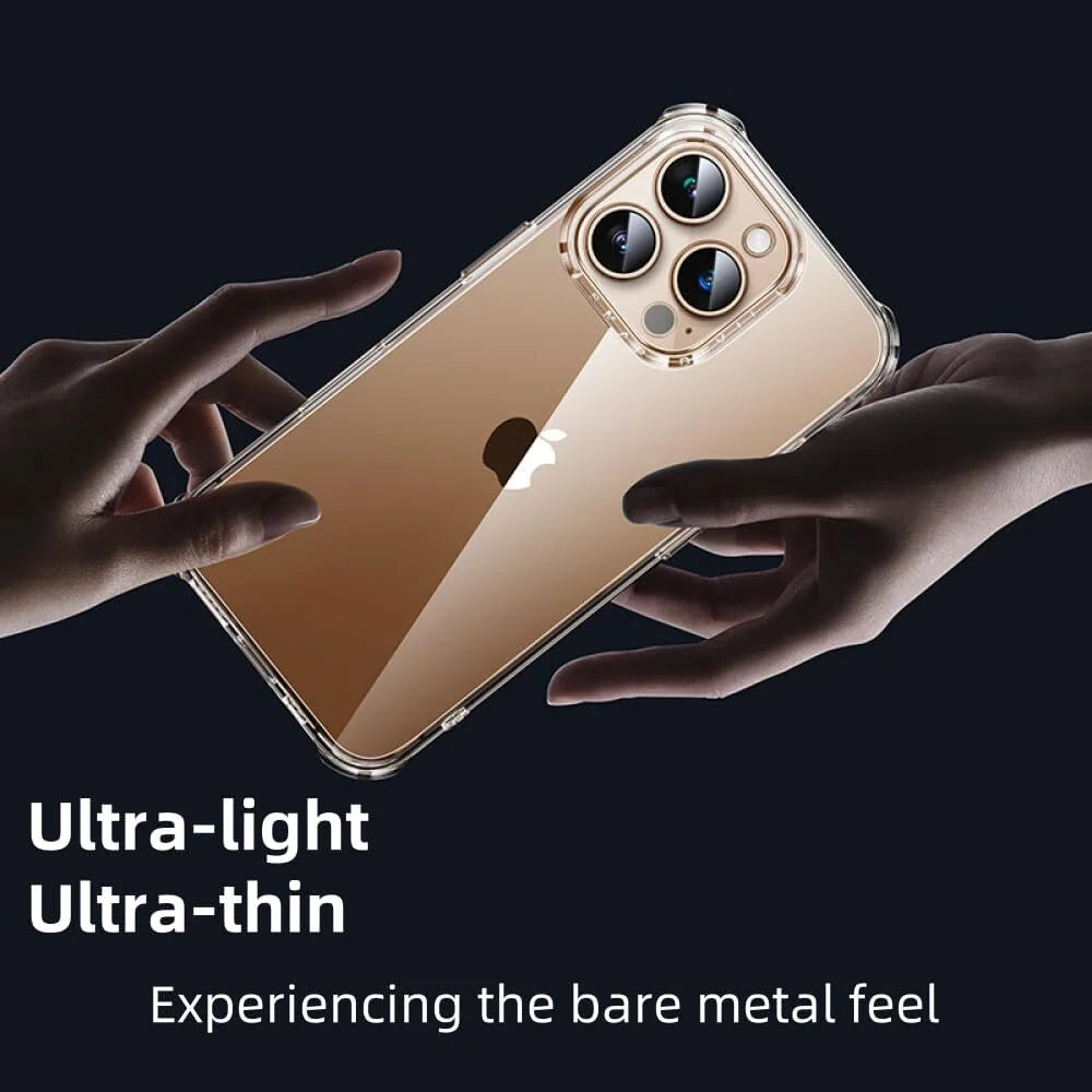 Case For iPhone 16 Pro Max Silicon For iPhone 16 Plus 2024 Back Transparent Phone Case Cover Shell Coque