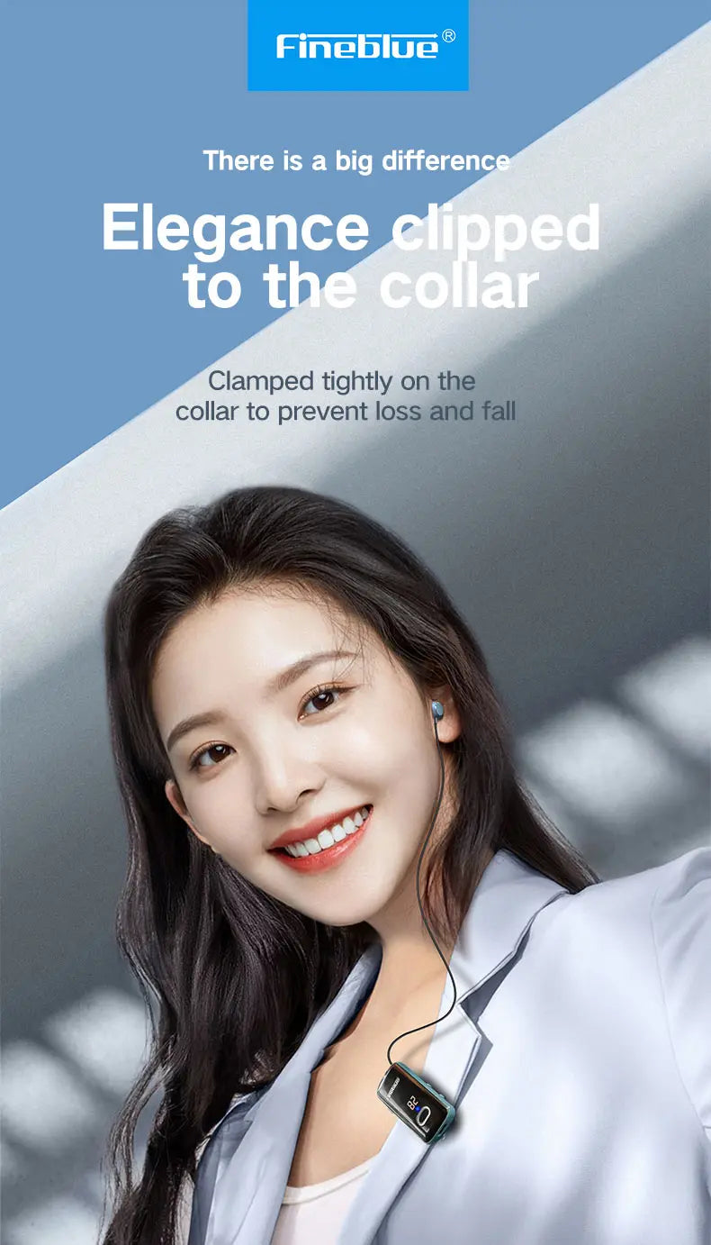 Fineblue F580 Wireless Earphone Bluetooth 5.3 Retractable Portable Headset Calls Remind Vibration Sport Run Headphone F920 F520