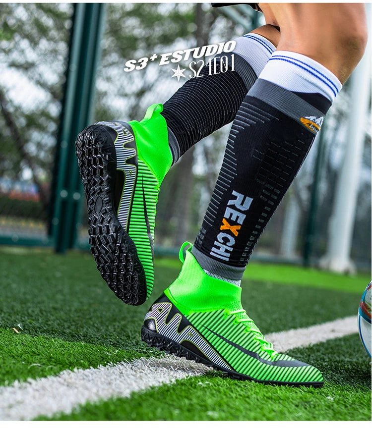 Professional Men Soccer Shoes FG/TF  Football Boots Cleats Breathable  Outdoor
