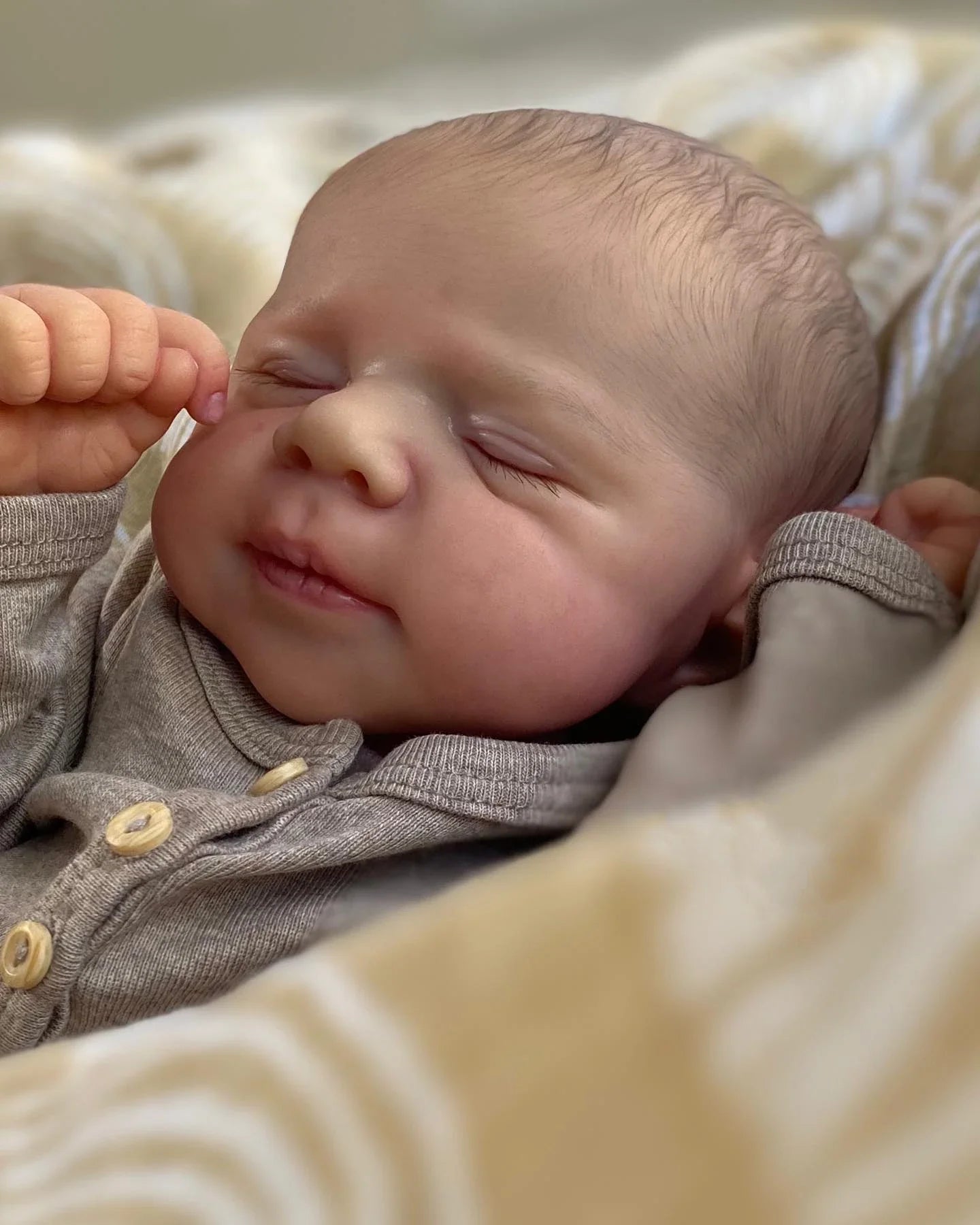 NPK 19inch Pascale Newborn Full Body Baby Reborn Doll with 3D Skin Multiple Layers Painting with Visible Veins Soft Touch Doll