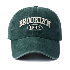 Brooklyn Embroidery Snapback Hat for Men Vintage Black