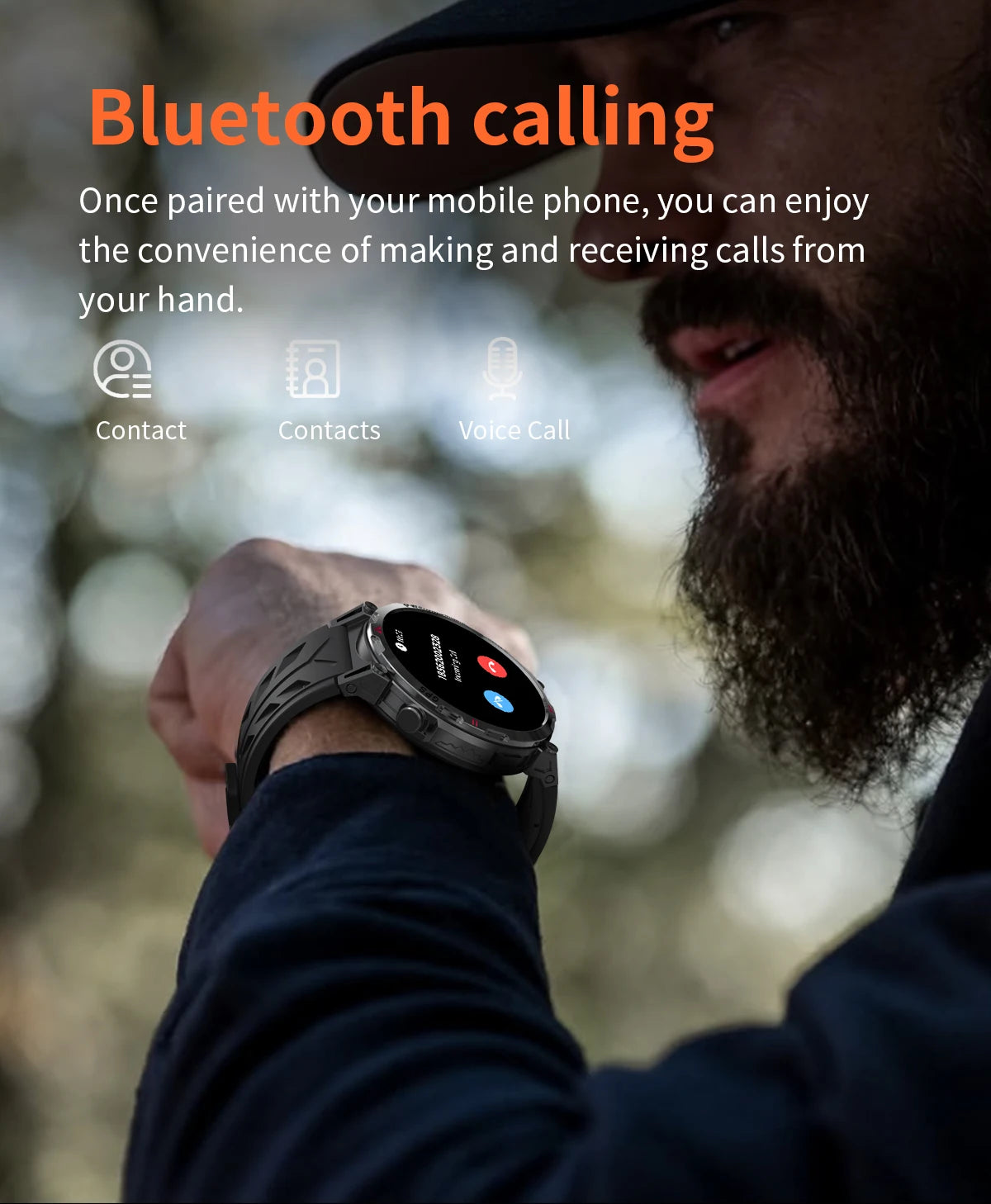 2025New Military GPS Sport Smartwatch Men 650mAh AMOLED Screen Compass Altimeter 10ATM Waterproof Heart Rate Wireless Call Clock
